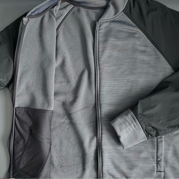 Lululemon Revolution Bomber Heathered Jay Grey / Black Size L - Picture 12 of 13